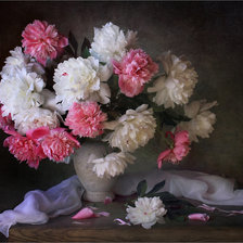 Схема вышивки «Пионы»