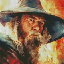 Схема вышивки «Гендальф»