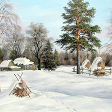 Схема вышивки «Дом лесника Худ. Кандыбин Вл-р Сергеевич»