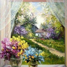 Схема вышивки «сад»