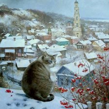 Схема вышивки «кот»