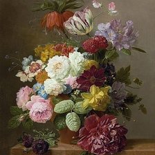 Схема вышивки «с пионом»