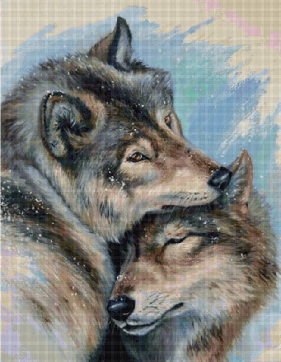 Волчья пара - картина - предпросмотр