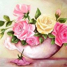 Схема вышивки «розы»