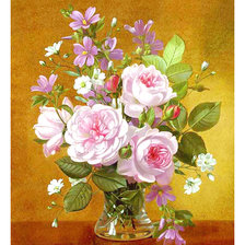Схема вышивки «Серия "Букет". Розы»