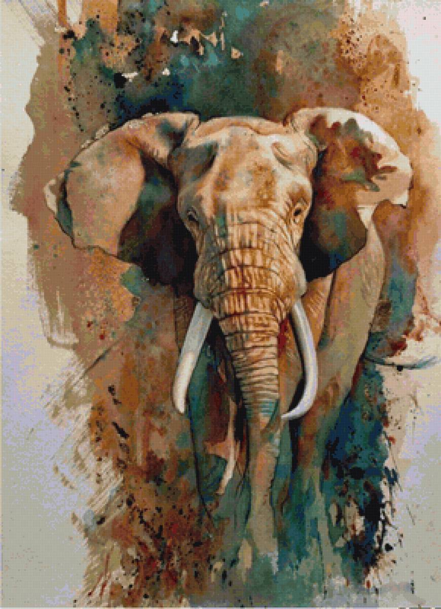 Дикая сила - акварель, животные - предпросмотр