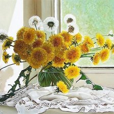 Схема вышивки «Одуванчики»