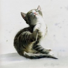 Схема вышивки «Котенок»