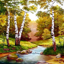 Схема вышивки «Пейзаж»