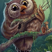 Схема вышивки «сова»