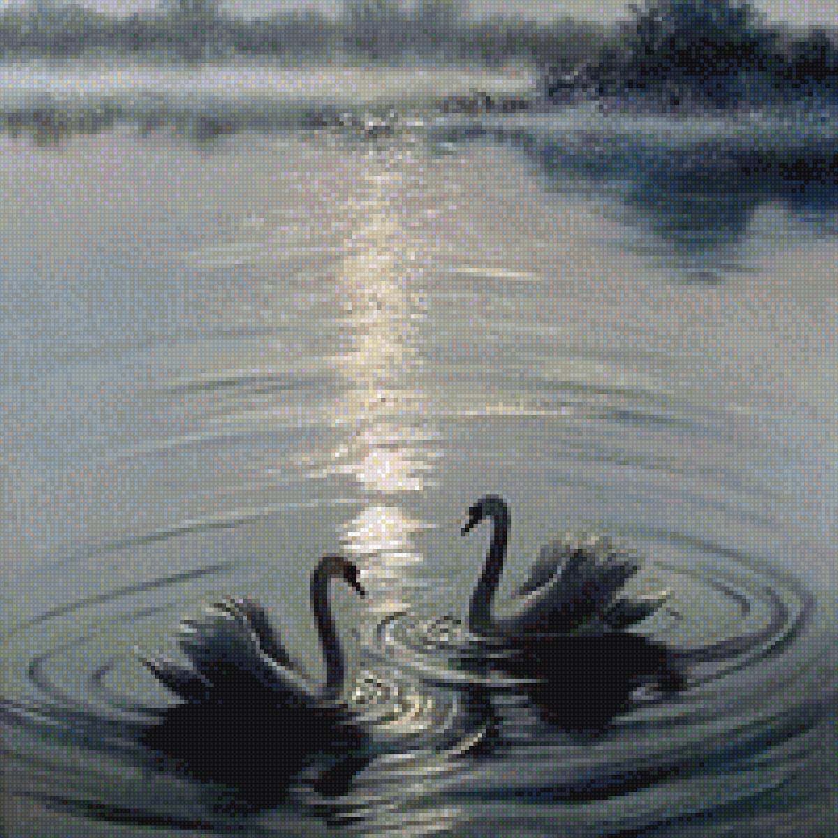 ДВА  ЛЕБЕДЯ - верность, пара лебедей - предпросмотр