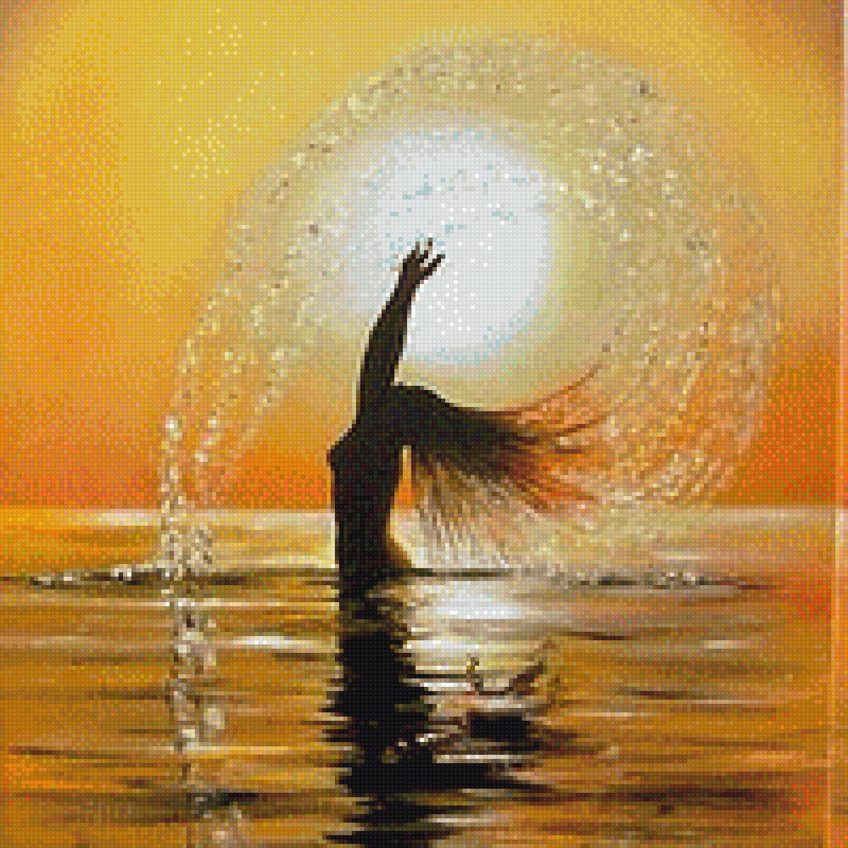 ЕЁ  УТРО - солнце, вода, девушка - предпросмотр