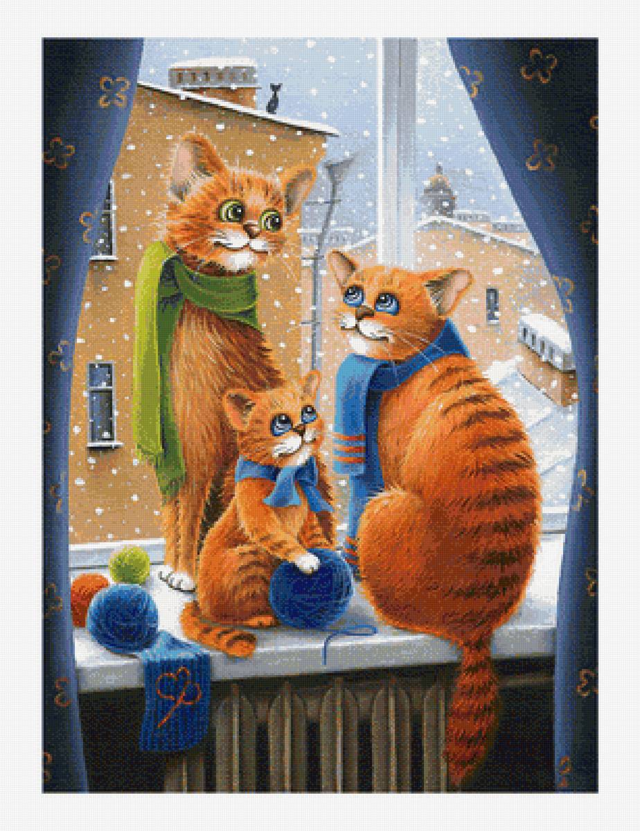 Серия "Коты". - коты, животные - предпросмотр