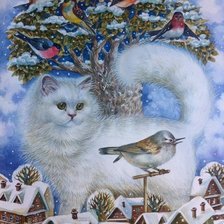 Схема вышивки «зима»