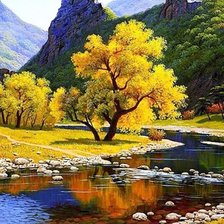 Схема вышивки «пейзаж»