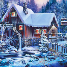 Схема вышивки «Мельница»