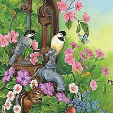 Схема вышивки «птицы»