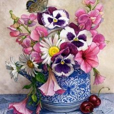 Схема вышивки «цветы»