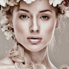 Схема вышивки «Девушка»