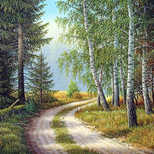 Схема вышивки «пейзаж»