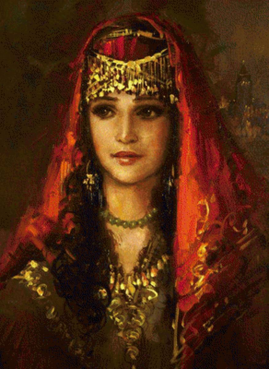 Прекрасная турчанка - девушка, портрет, ретро - предпросмотр