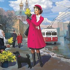 Схема вышивки «март»