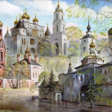 Схема вышивки «Церковь»