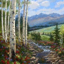 Схема вышивки «на реке»