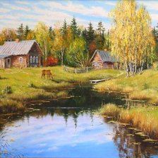 Схема вышивки «Осенний денёк»