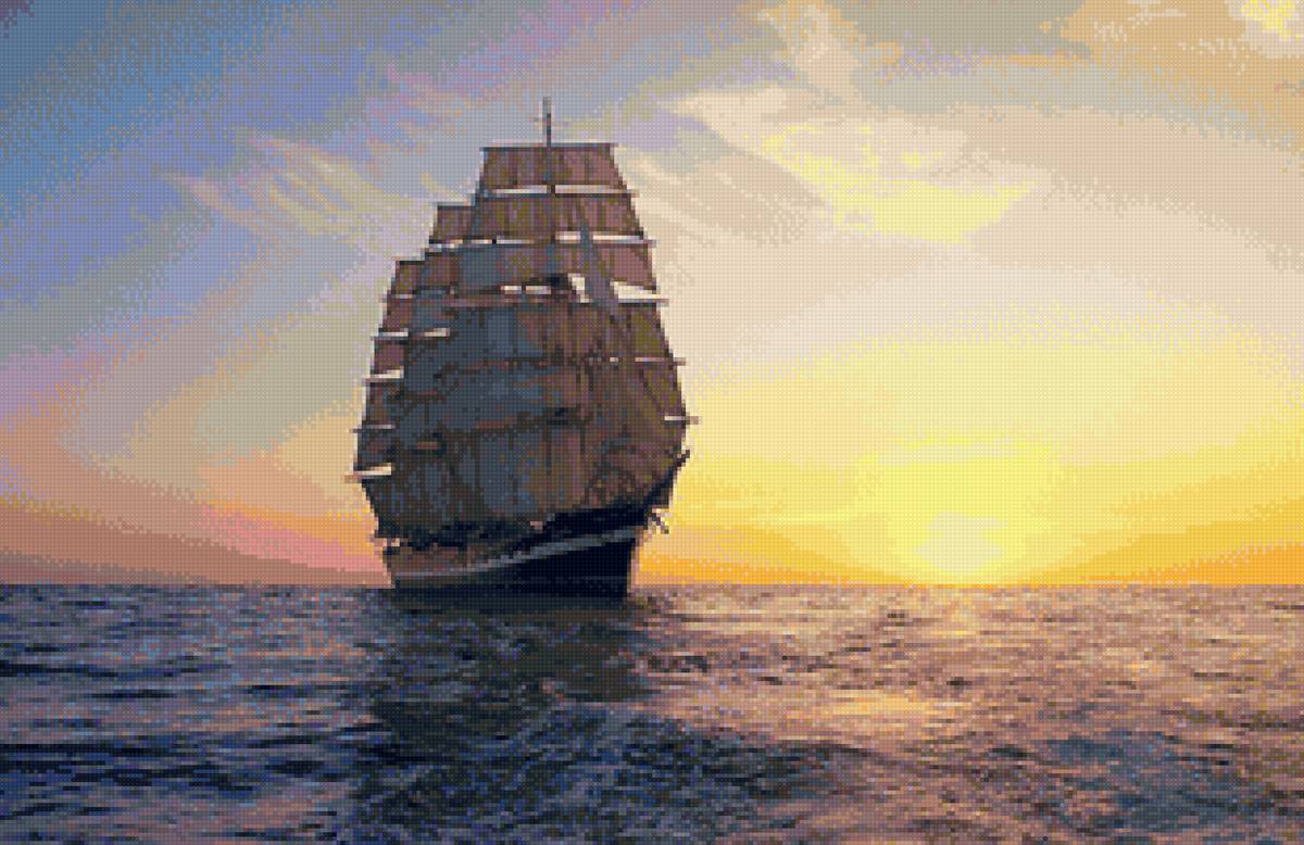 Корабль мечты - парусник, пейзаж, море - предпросмотр