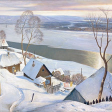 Схема вышивки «Худ. Крыжевский Ян. Новое утро»