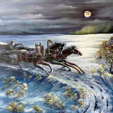 Схема вышивки «Худ. Марков В.Н. Тройка»