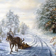 Схема вышивки «Худ. Марков В.Н. Лесные дороги)»