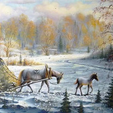 Схема вышивки «Худ. Марков В.Н.  Сторожка в лесу»