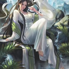 Схема вышивки «Девушка»