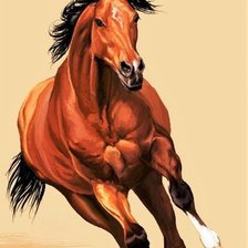 Схема вышивки «Гнедой конь»