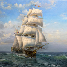 Схема вышивки «Шторм позади»