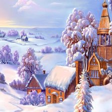 Схема вышивки «пейзаж»