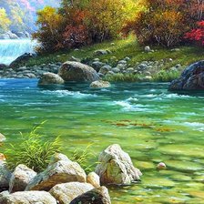 Схема вышивки «пейзаж»