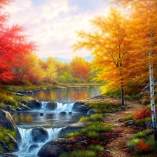 Схема вышивки «пейзаж»