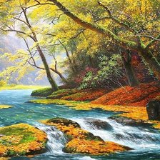 Схема вышивки «пейзаж»