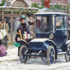 Схема вышивки «машина подана»