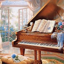 Схема вышивки «у рояля»