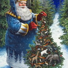 Схема вышивки «Дед Мороз (2-ой вариант)»