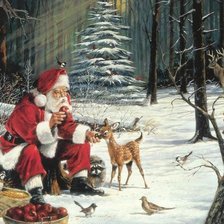 Схема вышивки «Дед Мороз (1-ый вариант)»