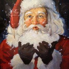 Схема вышивки «Дед Мороз (2-ий вариант)»