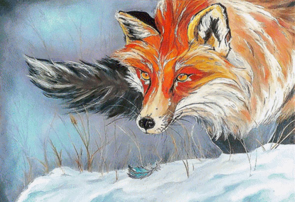 Лисья охота. - живопись. - предпросмотр