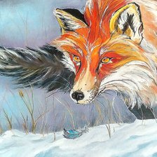 Схема вышивки «Лисья охота.»