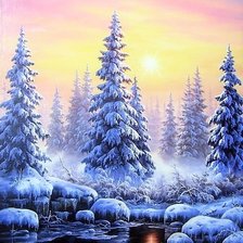 Схема вышивки «Ели»