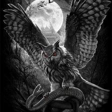 Схема вышивки «сова»